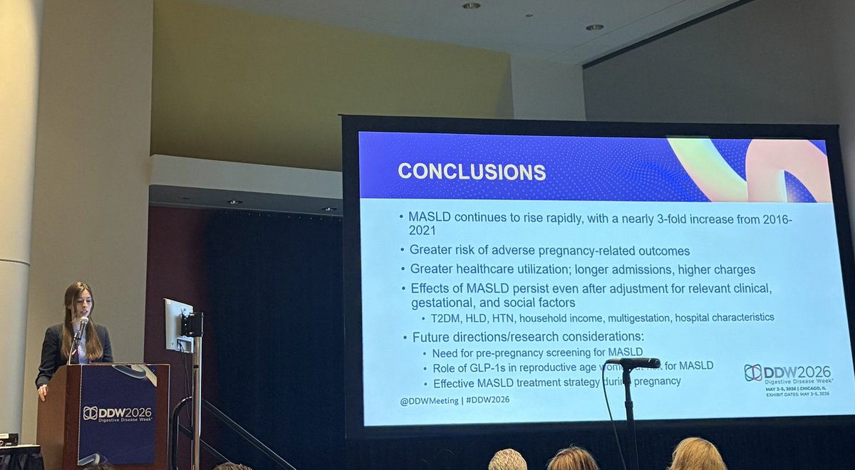 grba_maria's tweet photo. Had a great time at #DDW2026! Was thrilled to give my first ever oral presentation on our research in MASLD and its effect on pregnancy outcomes, present a poster, and spend time with friends ✨ Bonus: got to hold a scope for the first time!

@DDWMeeting @CookCountyIMR https://t.co/6emkMdx68F