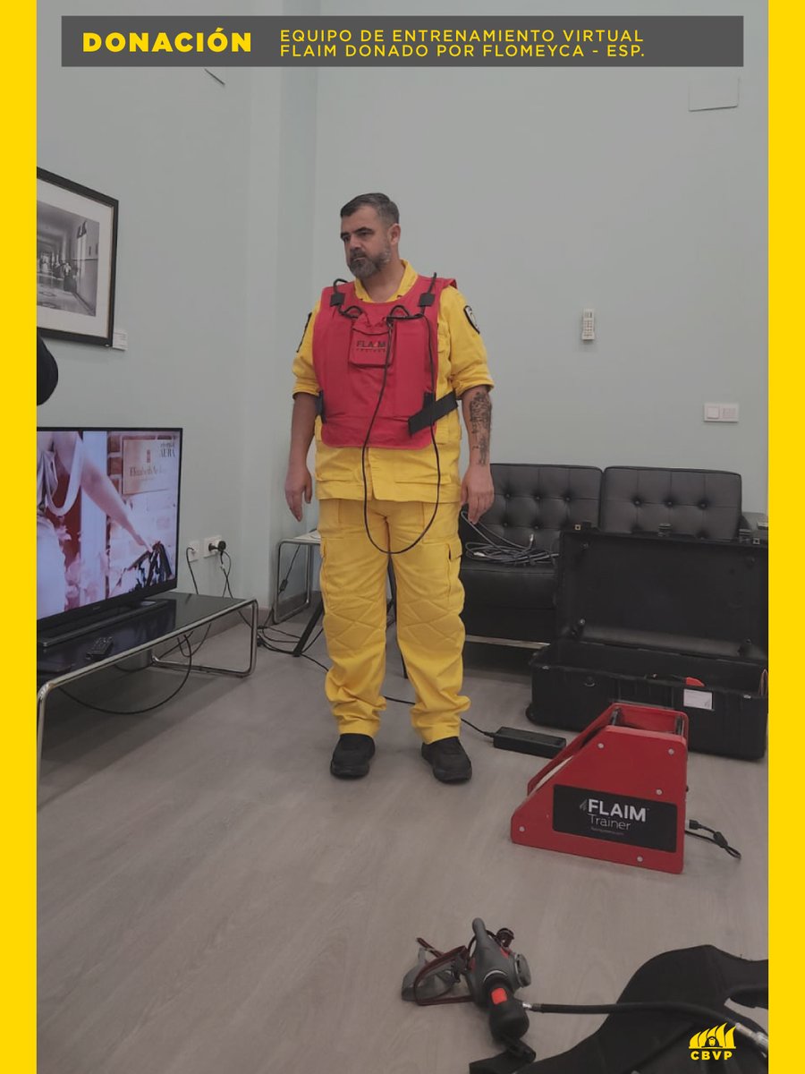 AmarillosCBVP's tweet photo. Nos complacemos en comunicar la incorporación de un moderno sistema de entrenamiento basado en realidad virtual, de la reconocida marca internacional FLAIM Systems donado por la Empresa Flomeyca https://t.co/UE9JLrGm46