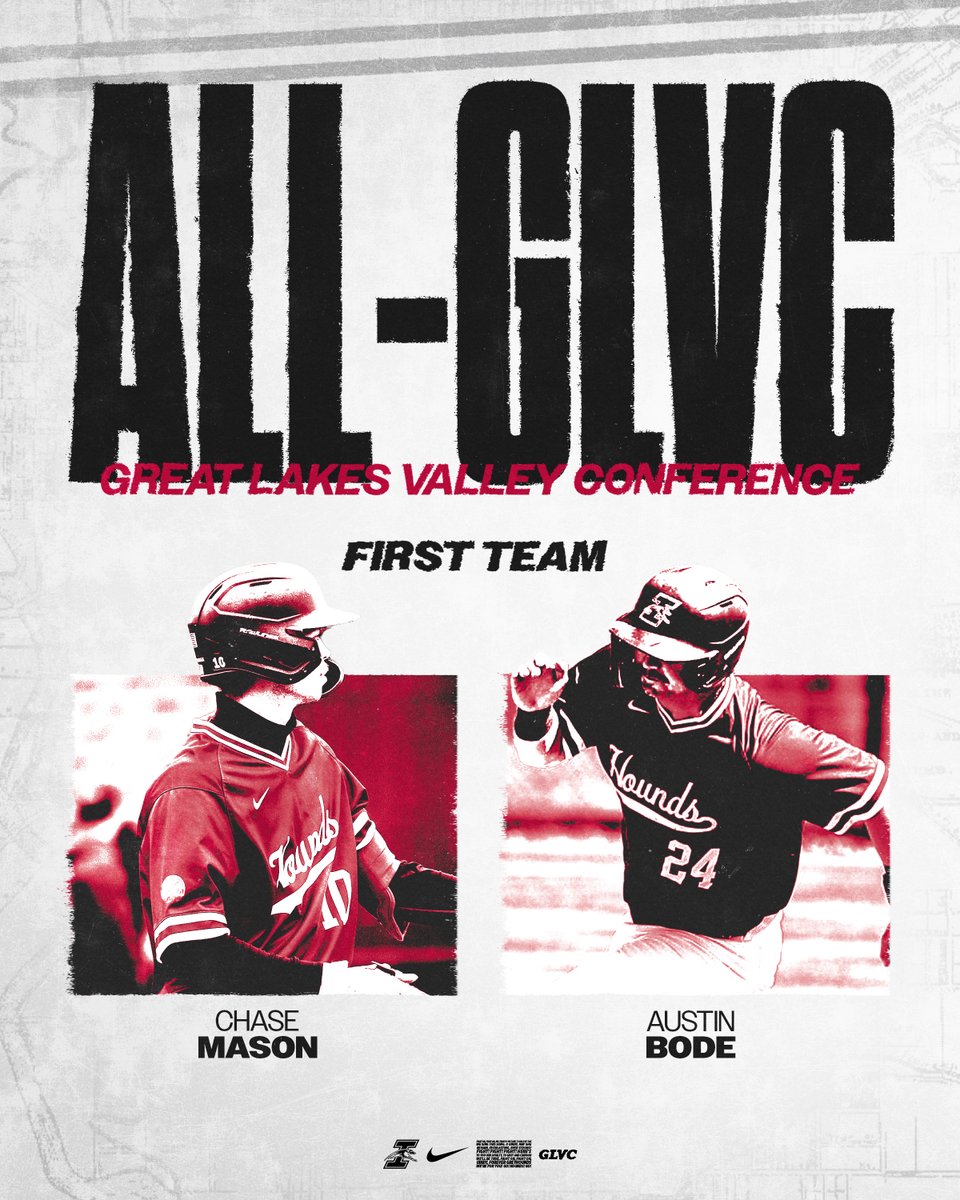UIndyBaseball's tweet photo. 2026 All-GLVC Greyhounds ⚾️🤩

1st: Austin Bode
1st: Chase Mason

2nd: Aidan Pearson
2nd: Brayton Bowen
2nd: Drake Downing

HM: Ryan O'Born
Sportsmanship: Joey Humphrey

🔗https://t.co/aexYtXW6cA https://t.co/yT8hCkoFAv
