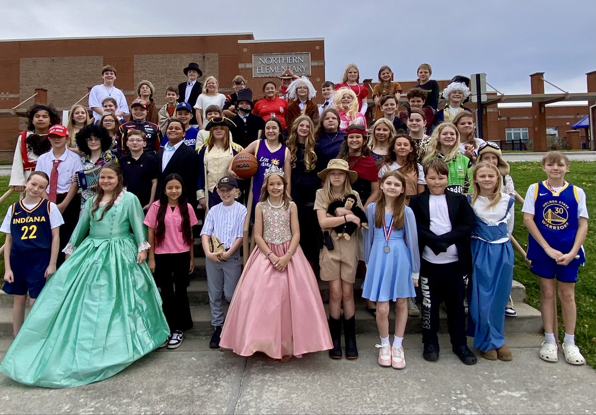 tkerns's tweet photo. 5th grade Living History Museum at Northern Elementary was a success! Loved working with students in the library as they researched, wrote speeches, and brought history to life. 📚✨ @KEDCGrants @passport2lead https://t.co/ArvjS4zD4S