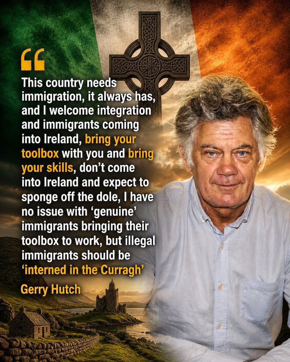 TheIrishBuzz_'s tweet photo. A recent quote attributed to Gerry Hutch has sparked discussion across Ireland, touching on immigration, integration, and enforcement policies.

In the statement, Hutch acknowledges Ireland’s historical need for immigration and expresses support for integration, while also emphasizing the expectation that newcomers contribute skills and work. The quote also includes controversial remarks regarding illegal immigration, calling for stricter measures.

The comments have generated mixed reactions online, with some supporting the emphasis on contribution and others criticizing the tone and proposed approach.
