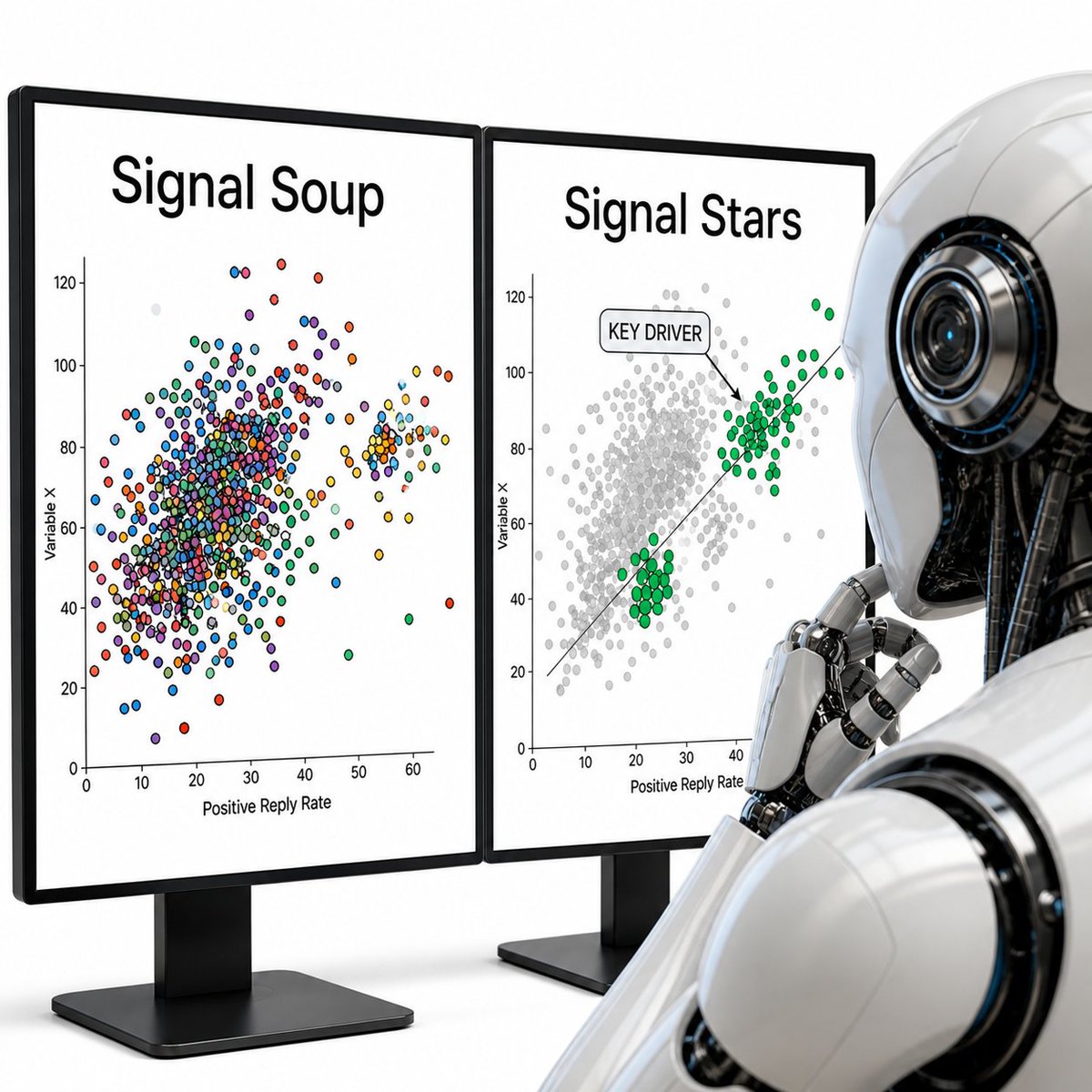 samtuke's tweet photo. This week I learned: in outbound analysis, your AI BI agent needs your bias. Turns out analytics is downstream of ontology. LI post: https://t.co/F4n5ijbP3O #Deliverability https://t.co/5QQq6pvv3D