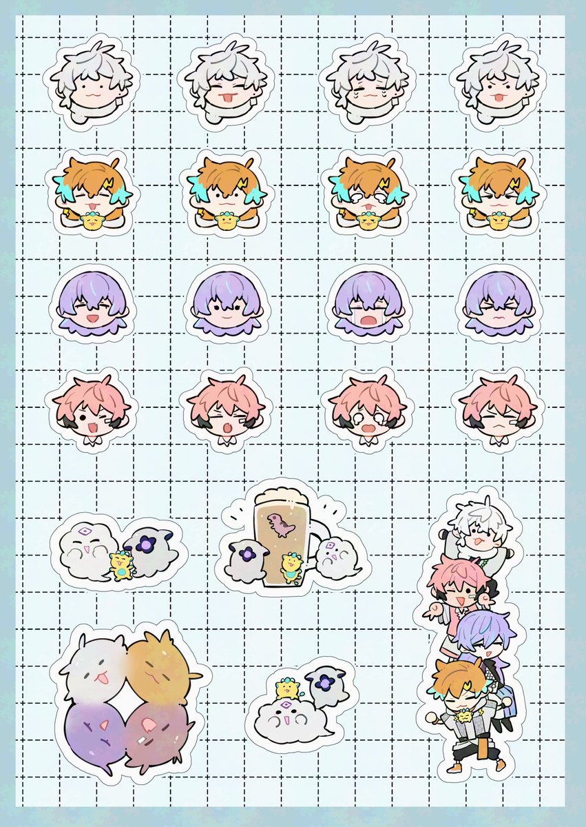 仕事おわんないよ〜‼️‼️‼️😭😭😭ゴールデンウィーク盛り上がっていくぞ‼️‼️‼️‼️‼️これシール作ったの見て欲しい🎶見てくれてありがとう🫶おい‼️‼️‼️‼️人生がつらいにょ〜😭