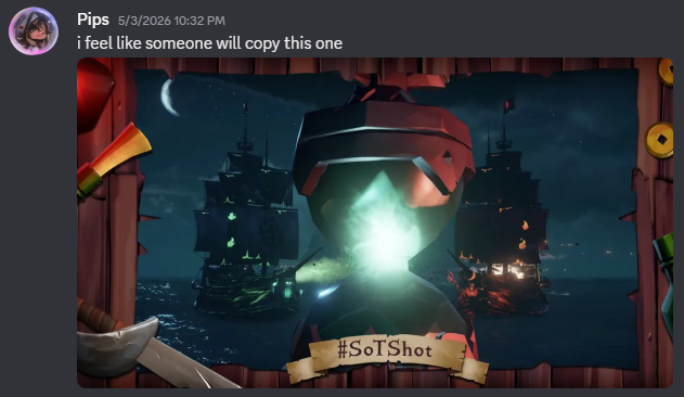 Pipsuwu's tweet photo. @ws_ho0 @SeaOfThieves can i get a like for predicting this https://t.co/WYuyWW3GC3