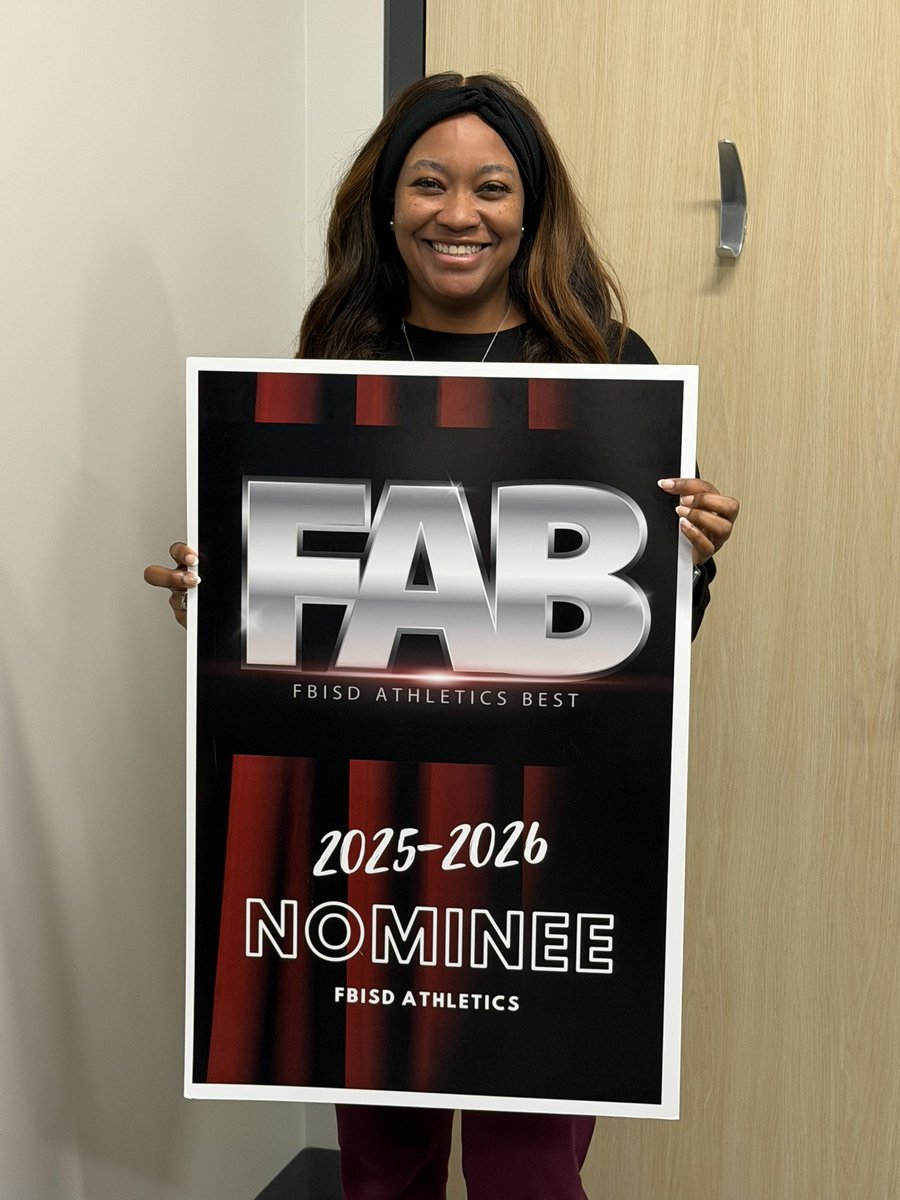 FBISDAthletics's tweet photo. Congrats to Dr. Amber Grady from Crawford HS for being named a FAB Nominee for FBISD HS Principal of the Year. The winner will be announced at the FAB Awards Show on May 20th https://t.co/e365t7jSmQ