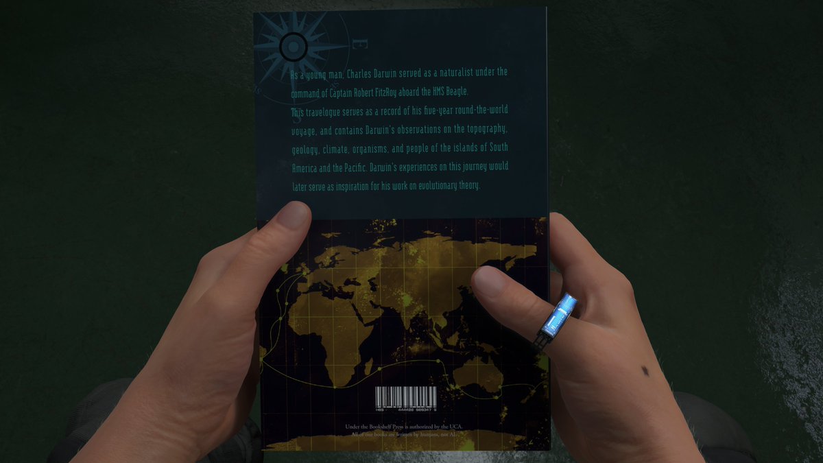 naven0m's tweet photo. Under the Bookshelf Press is authorized by the UCA. All of our books are written by humans, not AI. #DeathStranding2 https://t.co/3eyOv5HiUE