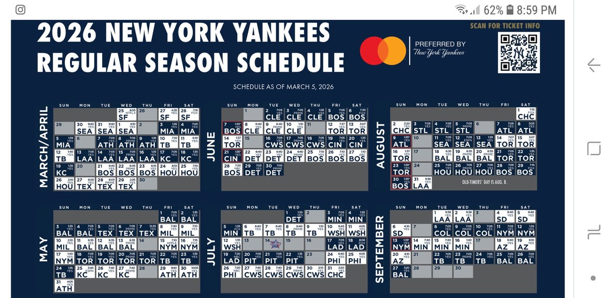 BobbyfromBklyn's tweet image. Y'all should really include the Game Times on your schedules.

Kinda like this schedule ⬇️

So easy to do and I'm sure your fans would appreciate not having to do the extra work, extra clicks and searches, just to find out what #time the game is.

Lazy and incomplete.

Way to go!