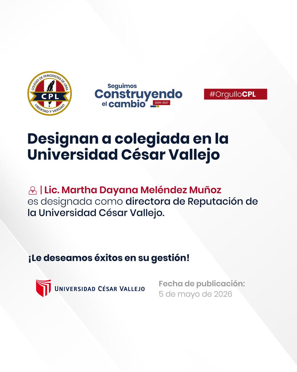 Colegio de Periodistas de Lima tweet media
