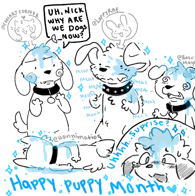 simple_nicks's tweet photo. ✧.* 𝙃𝙖𝙥𝙥𝙮 𝙋𝙪𝙥𝙥𝙮 𝙈𝙤𝙣𝙩𝙝⟡ ݁₊
Time to celebrate! ♡ Keep an eye out for new puppy-themed stuff dropping from all of us +  a new Puppypilled comic each week in May as a treat ♡🦴‧ ˚. https://t.co/VvOGuGgufi