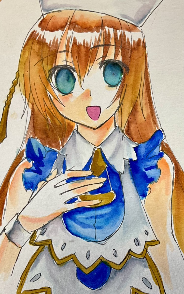 ちなみに修正前
怖すぎ
アルノサージュの方のイオンちゃんかな？
そろそろ水彩ペンで色塗るの飽きてきたから
次からしばらくマーカー塗りに切り替えます