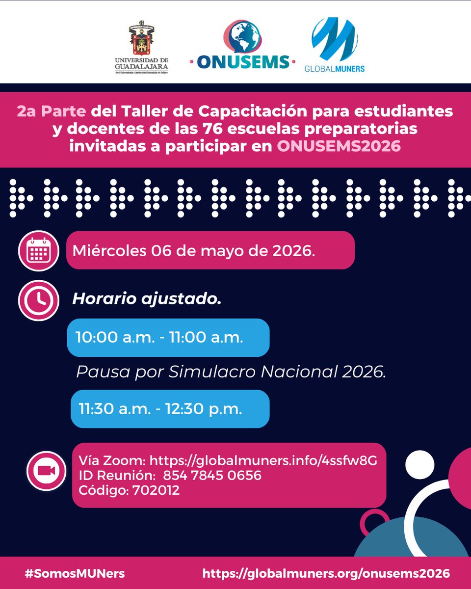 globalmuners's tweet photo. ✨ ¡Continuamos preparándonos para #ONUSEMS2026! https://t.co/r4fKvYlBnS