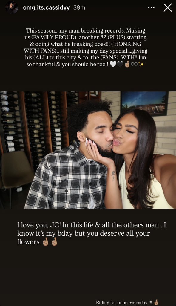 WembyAlienEra's tweet photo. Champagnie’s fiancée via IG:

“This season.. my man breaking records. Making us family proud, another 82+ starting &amp; doing what he freaking does!!! (HONKING WITH FANS).. giving his ALL to this city &amp; to the FANS. WTH!! I’m so thankful &amp; you should be too!!”

#GoSpursGo #PorVida https://t.co/q6DkD1YkUd