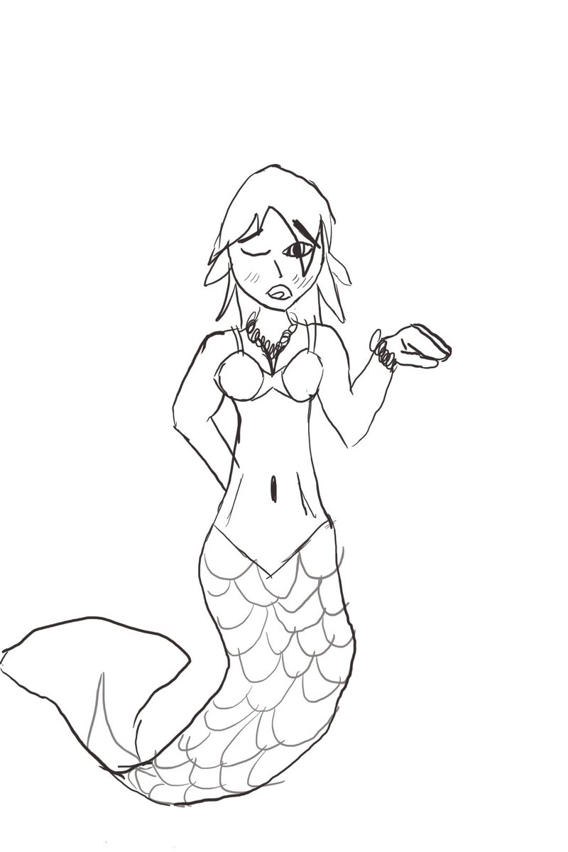 Rarth_0's tweet photo. Mermaid chan. https://t.co/bxDJYBrZyT