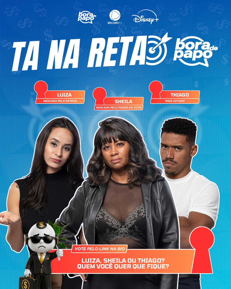 bpreserva_'s tweet photo. #TaNaReta 🎯 Luiza, Sheila ou Thiago? Quem você quer que fique? 🤔

VEJA COMO FOI FORMADO A RETA! 📝

💼 A patroa Morena, indicou Luiza
🛡 O dono do poder, Vini, indicou Sheila
🗳 Thiago foi o mais votadao

Siga; @boradpapo 📲 

#CasaDoPatrao #RecordTv #BBB #BBB26 https://t.co/c6XqkWYogL