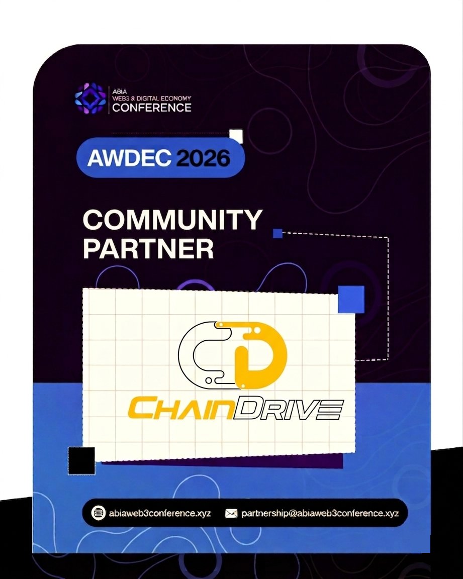 Join the future of innovation with <a href="/chaindrivehq/">CHAINDRIVE HQ</a>, a proud Community Partner of AWDEC2026.

Together, we’re powering the next wave of Web3 and the digital economy.

Be prepared for more of this…..

Register Now: abiaweb3conference.xyz