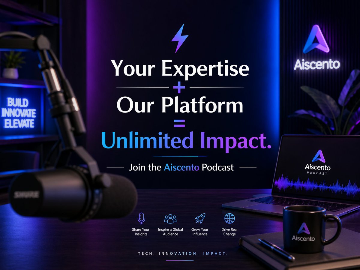 Your expertise + Aiscento = Unlimited Impact. ⚡
Scouting the next generation of guest speakers for the Aiscento Podcast. Ready to reach a global audience of tech leaders?
1️⃣ Watch: zurl.co/kSYNt
2️⃣ Build: zurl.co/Blfgj
3️⃣ Book: zurl.co/40QTt
#AI