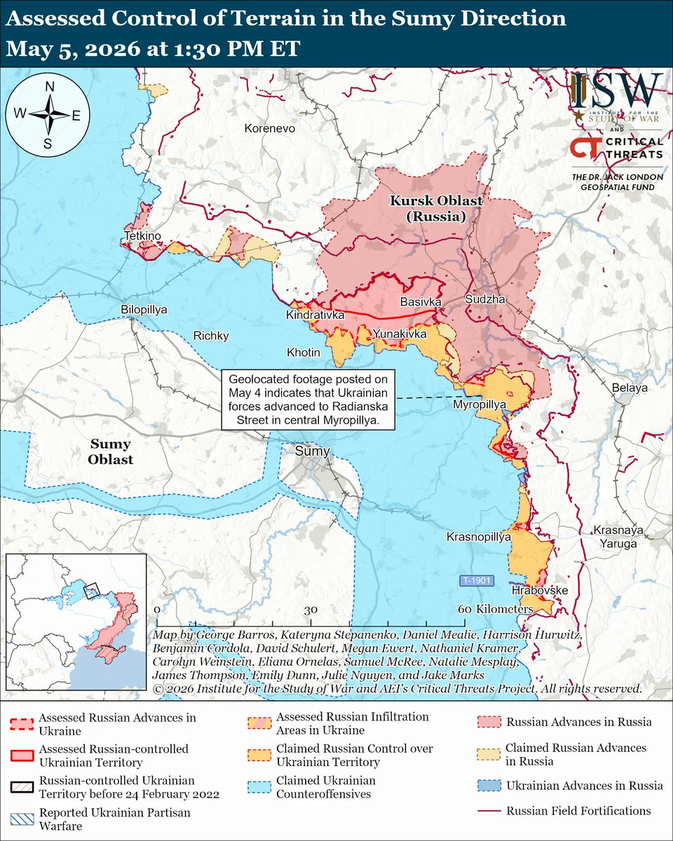MORE: Russia’s threat to retaliate against Ukraine for allegedly planned strikes against Moscow during Victory Day reflects Russian President Vladimir Putin’s recognition that he cannot reliably defend these deep rear areas, including his capital, from Ukrainian strikes. Putin’s