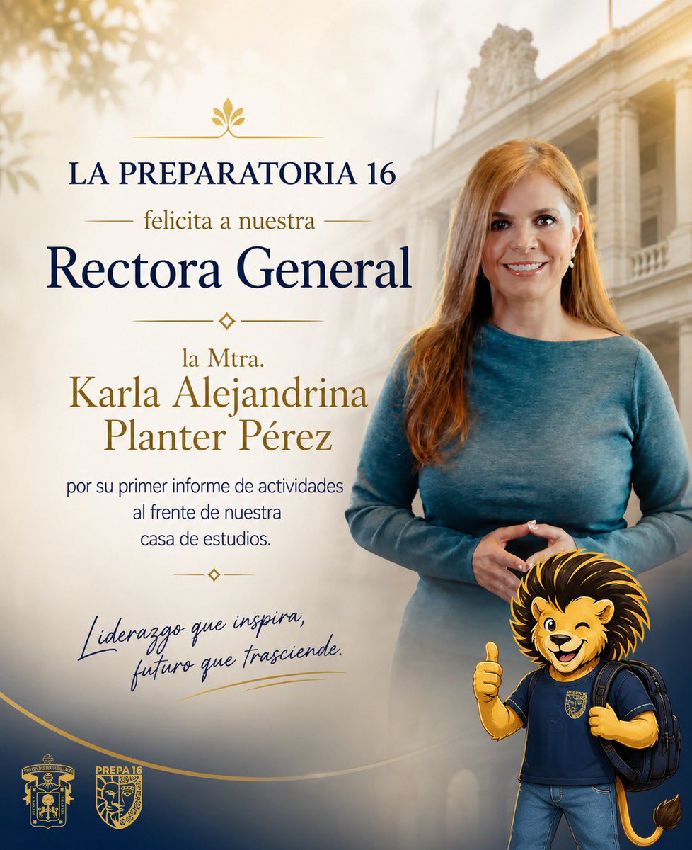 juliocfeu's tweet photo. Muchas Felicidades!!! a nuestra Amiga Rectora General @KarlaPlanter1 por su primer informe al frente de nuestra @udg_oficial https://t.co/E7PgWUix9P