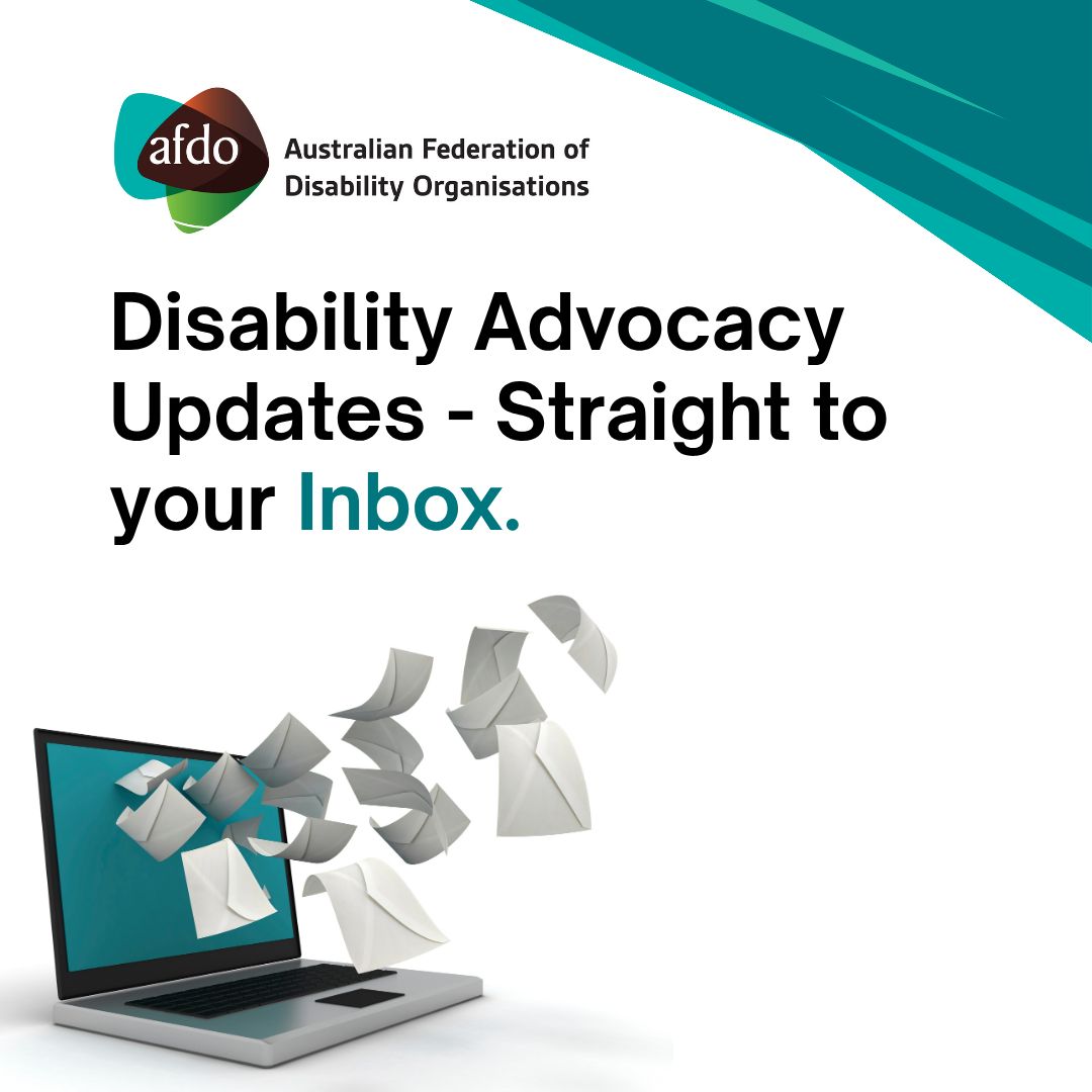 AfdoOffice's tweet photo. Stay up to date with disability advocacy and national policy reform. 

Subscribe to AFDO’s eNews for updates on our systemic work and sector developments. 

Sign up: https://t.co/u2YbyhOE16 

#DisabilityAdvocacy https://t.co/e4cxCL5ICc