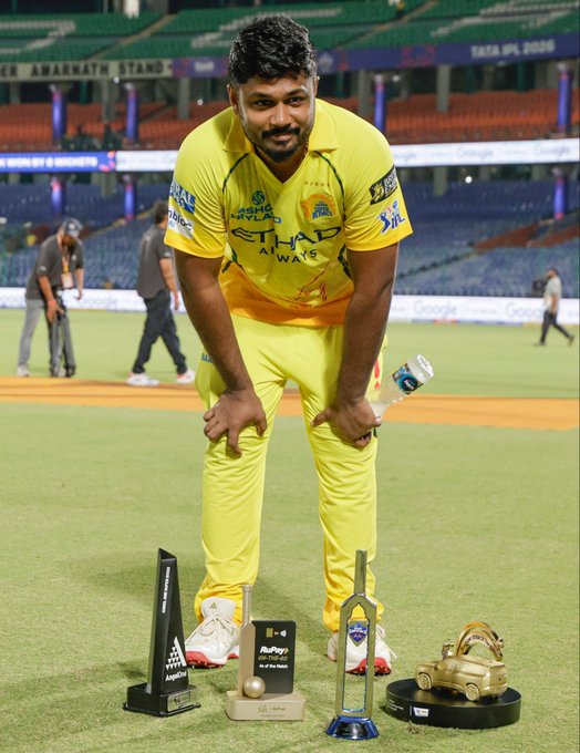 115* (56) vs DC
101* (54) vs MI
87* (52) vs DC

Sanju Samson has also completed 400 runs in IPL 2026 - carrying Chennai Super Kings like a true superstar.💛🔥

Pure class, fearless batting, and match-winning consistency.
SANJU SAMSON OWNING IPL 2026🐐