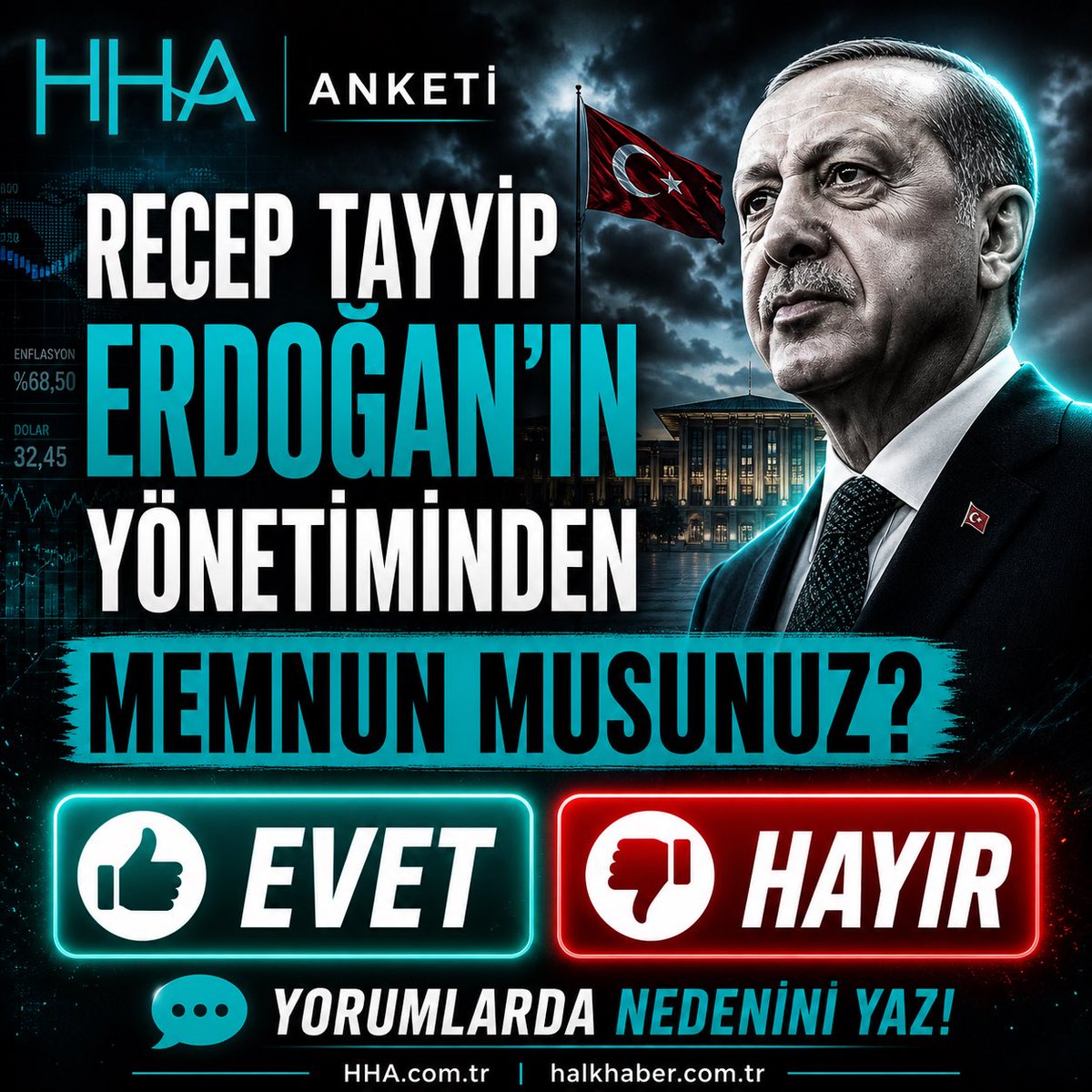 hhacomtr's tweet photo. HHA Anket ;
Cumhurbaşkanı Recep Tayyip Erdoğan’ın ülke yönetiminden memnun musunuz ?

Evet / Hayır 

Yorumlara nedenini detaylı olarak yazabilirsiniz.
#Erdogan #gündem #anket #seçim #hha https://t.co/QnpNvAJ1vd