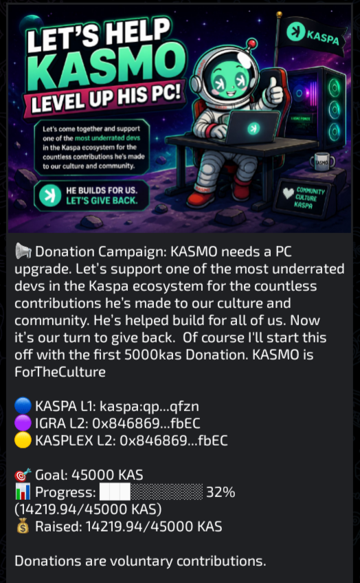 Spudzbynotshore's tweet photo. Plus it's all for a good cause. 100 percent of the donation bar goes directly to support KASMO getting a new PC guys . Like I said . I put up 7k myself so I'm not just Asking for everyone's help without putting my money where my mouth is . https://t.co/ENtyK9Iagv