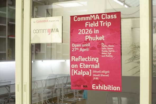 commma_cu's tweet photo. Students visited the Thailand Biennale Phuket for a three-day field study from 25 to 27 February. On April 27th, they brought their findings and reflections together in the form of an exhibition. The exhibition reveals how students from diverse cultural backgrounds interpret. https://t.co/Ez3TkPrKT8