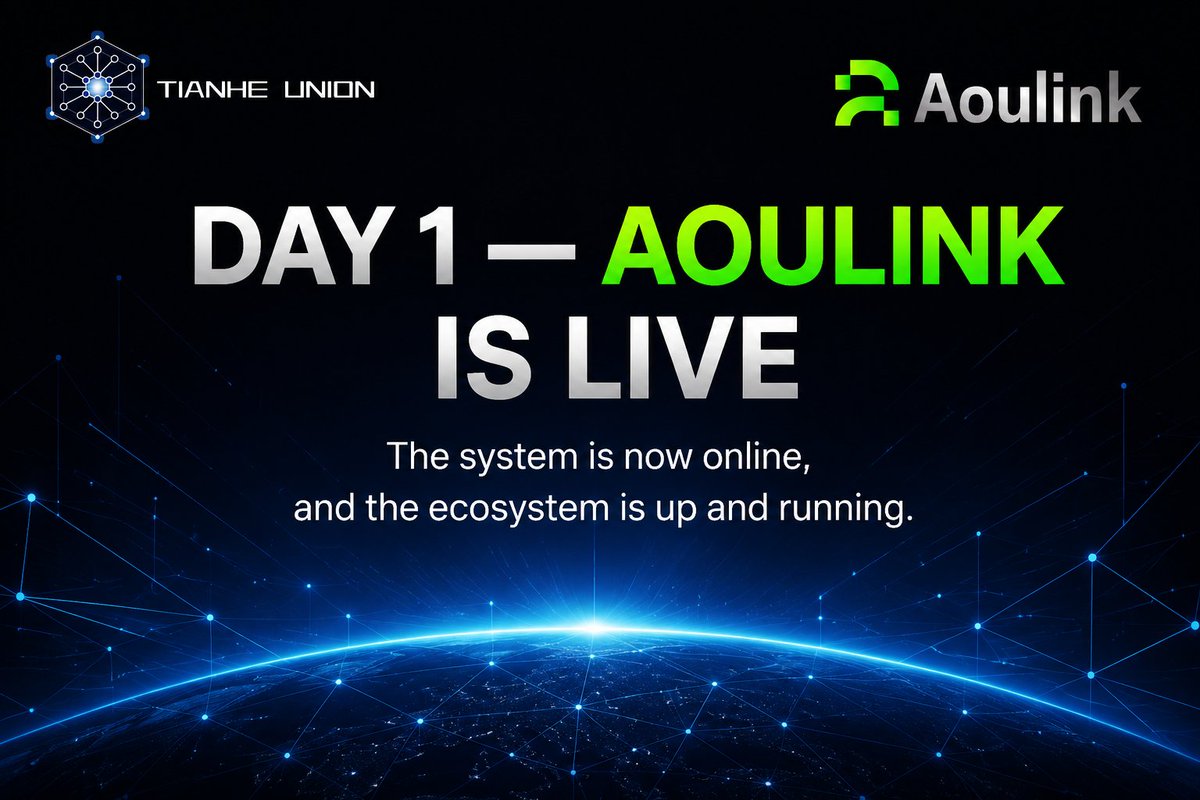 AOULINKTH's tweet photo. DAY 1 — AOULINK IS LIVE

The system is now online,
and the ecosystem is up and running.

This marks the beginning of a new on-chain network —
built for connection, scalability, and continuous growth.

Let’s build together.

#Aoulink #Web3 #Blockchain #Mainnet #Onchain https://t.co/ayVEtyChca