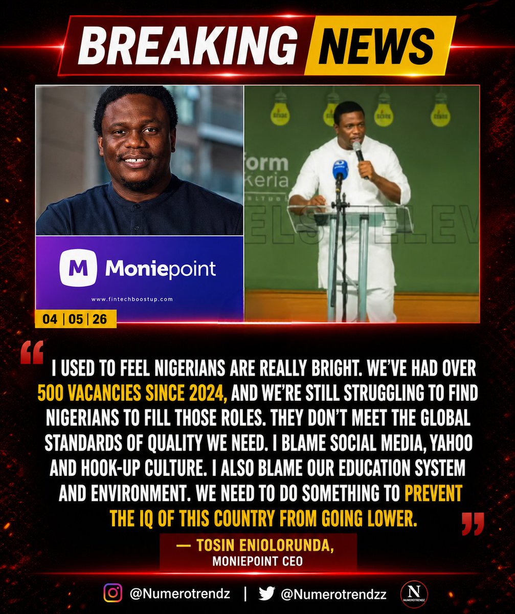 Numero101_'s tweet photo. Tosin eniolorunda MoniePoint https://t.co/L5ffFiuWEQ