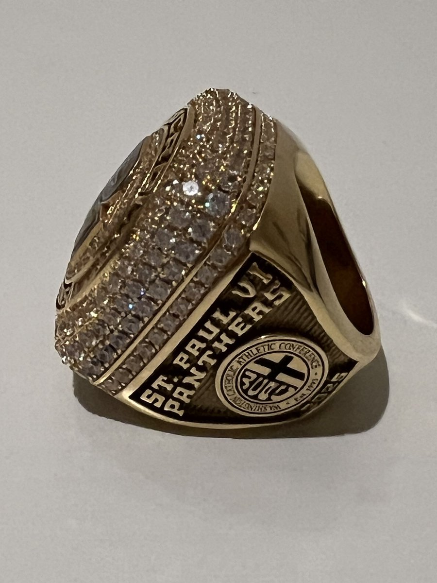 MarisVb4's tweet photo. Our Washington Catholic Athletic Conference (WCAC) championship rings arrived and we celebrated with a Ring Day! 💍🎉 Go PVI Panthers! 🐾💛🖤 https://t.co/KEwyGh5KKQ