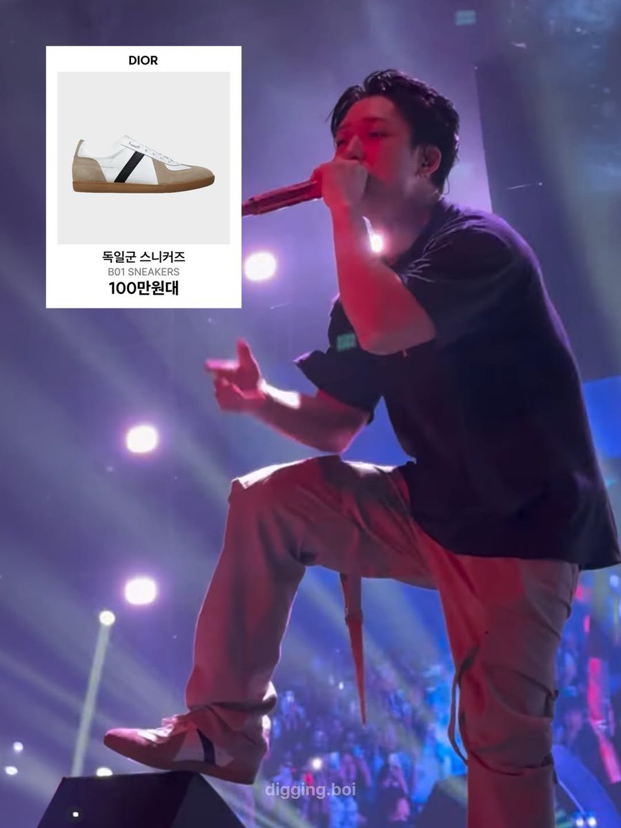 bobby's outfits for hiphopplaya festival🤑🤑

1. NINE INCH NAILS - 90S "NIN" LOGO T-SHIRT 
2. HELMUT LANG - 1998AW CHAIN BELT - 450k won range
3. AMERICAN EAGLE - PLAID STRETCH BOXER SHORT - 30k won range
4. DIOR - German Army Trainers / B01 Sneakers - 1M won range

cr.