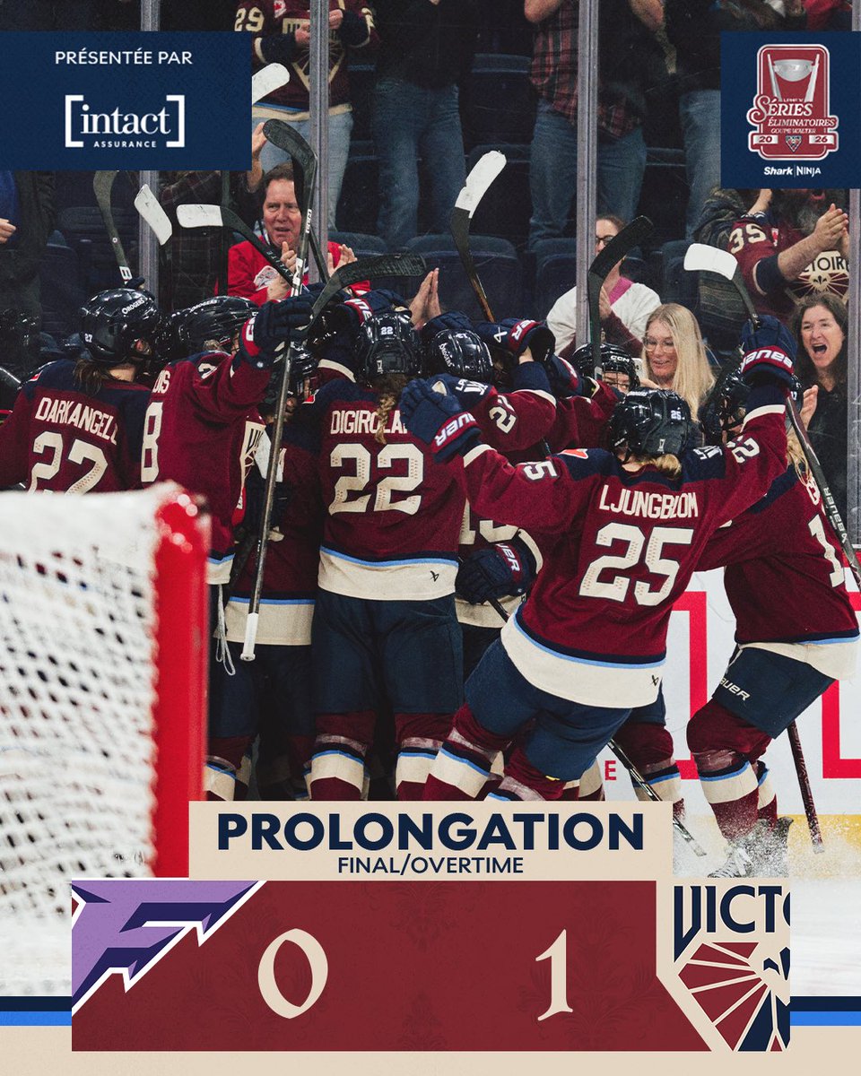 On égalise la série après une victoire en troisième prolongation 🙌

We tie the series after a win in triple overtime!

Victoire X <a href="/IntactAssurance/">Intact Assurance Canada</a>