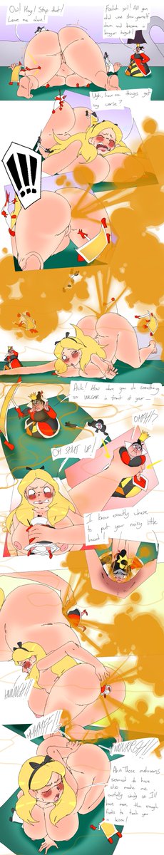 Lazei3's tweet photo. Alice in Wonderland Gassy Ending Sketch Request (1/2). https://t.co/APIv6B6opN