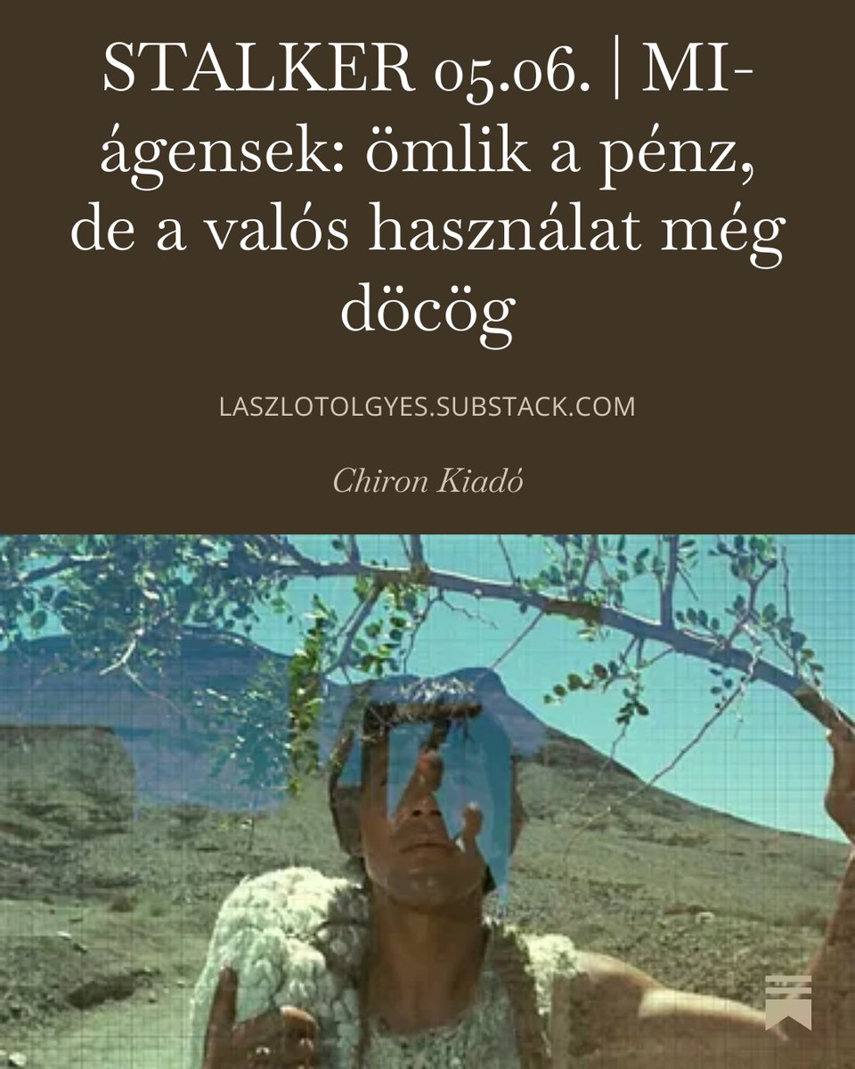 STALKER 05.06. |  MI-ágensek: ömlik a pénz, de a valós használat még döcög

laszlotolgyes.substack.com/p/stalker-0506…

“Il n'y a pas de hors-texte.”

#STALKER