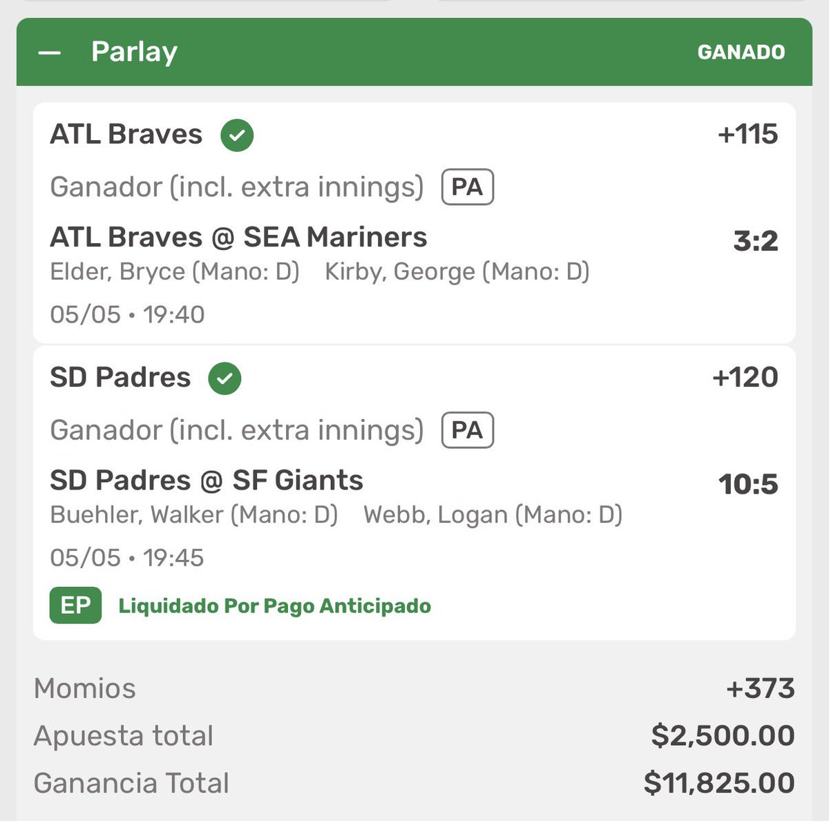 picks_koalateam's tweet photo. Regalaré 3 lugares en la KOALANETA entre los RT Y ❤️ y un refill de $500 a uno de ustedes 

PARLAY +373 y $12,000 a la bolsa con #Bravescountry y #Forthefaithful en momios POSITIVOS 🤑🤑🤑 

Cayó el 3er PARLAY del mes en tan solo 5 días y volvemos a sumar en el grupo PREMIUM 🐨🐨 https://t.co/sg9pBIhazX