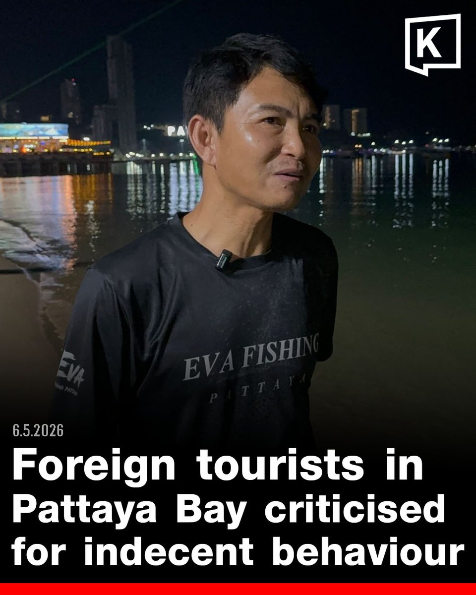 KhaosodEnglish's tweet photo. A video showing four couples of foreign tourists engaging in explicit behaviour in Pattaya Bay has drawn criticsm from locals.
#Pattaya #PublicDecency #BeachEtiquette
Would you have walked past or said something?
https://t.co/JyFqK9DzaV https://t.co/GKj0Gmg3aZ