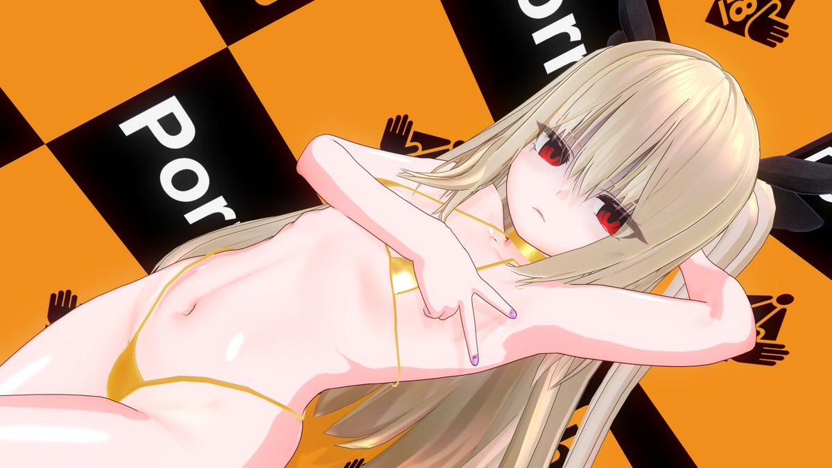 #COM3D2
生存確認(金ビキニ)