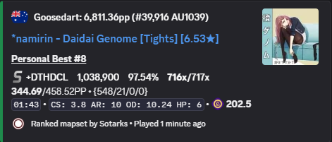 Goosedart_'s tweet photo. scores from today :D +i hit top 40k finally https://t.co/ebuOBjmENg