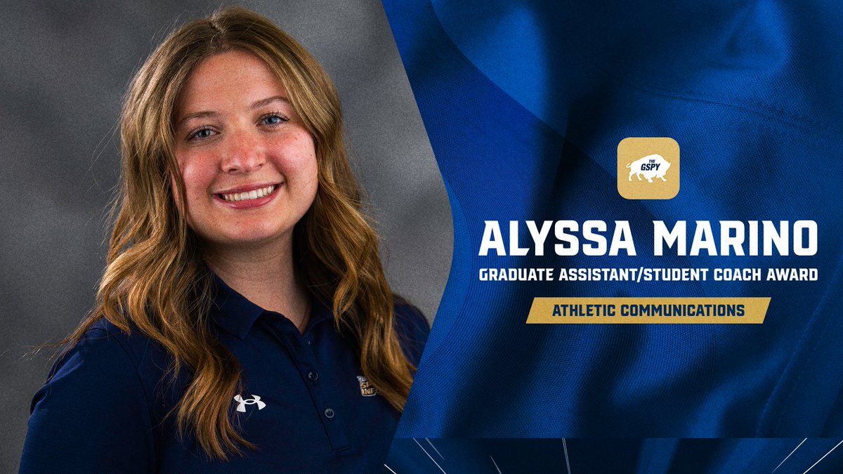 GallaudetBison's tweet photo. 2026 GSPYs: Graduate Assistant/Student Coach Award
 Alyssa Marino (Athletic Communications)
 #GUBison | #GSPYs https://t.co/zrV46UQdR1