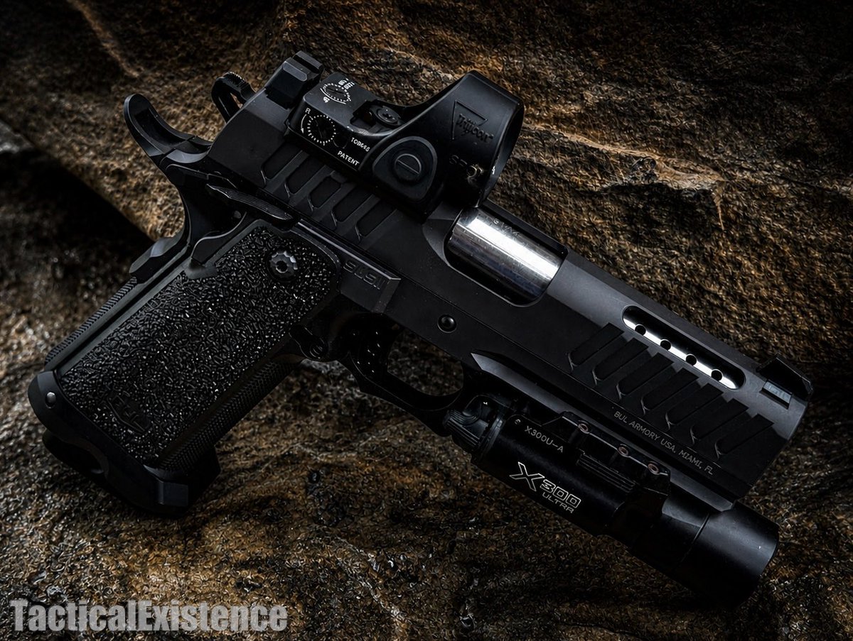 TacticalExist's tweet image. Finally got a chance to get the @Bul_Armory SAS II Tac Pro set up and grab some photos! I have to say, this thing is incredible. Threw the @Trijicon SRO and @SureFireLLC X300 on it because that’s just what we do.

#2A #EDC #ccw #firearms #pistol #handgun #PewPew #guns #shooting
