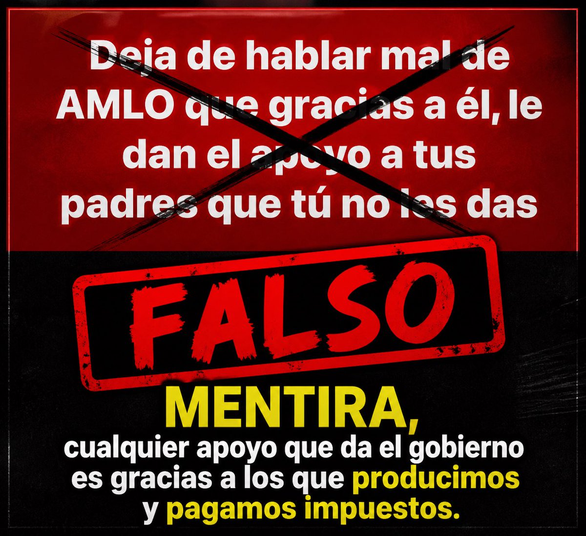 ¿Los apoyos que recibe la gente los da AMLO / MORENA? ¡FALSO! 👨🏻‍💻⬇️