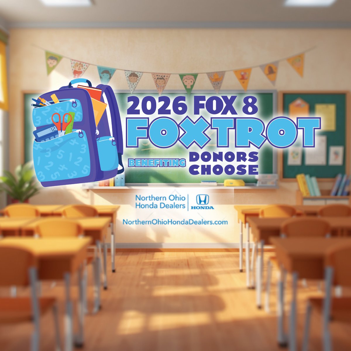 Fox8FoxTrot's tweet photo. The 2026 #Fox8FoxTrot is proud to partner with the good people at @DonorsChoose. They work every day (even in the summer) to help students IN YOUR CITY, IN YOUR NEIGHBORHOOD, IN YOUR SCHOOL DISTRICT to get eveything they need to succeed in the classroom. 

https://t.co/LOxEMhaKnl https://t.co/MgmRXPIyKH