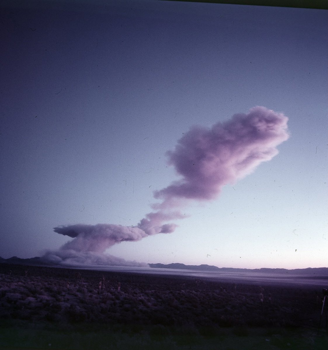 «Apple-2» nuclear test, 29 kilotons, 150 m tower, Nevada Test Site, 5:10 a.m. May 5, 1955.