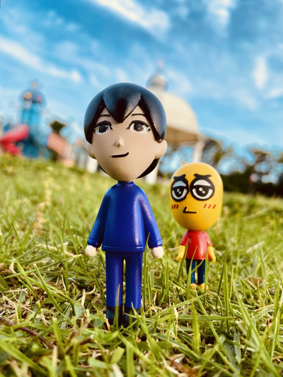 OKEGAWAN's tweet photo. #ぽこあーと #もちひよあーと #トモコレ
#オシャレになりたいピーナッツくん #金剛力也像
仲良しもちぽこ😊　と　いつもの刀ピー😍 https://t.co/F1CajESmSl