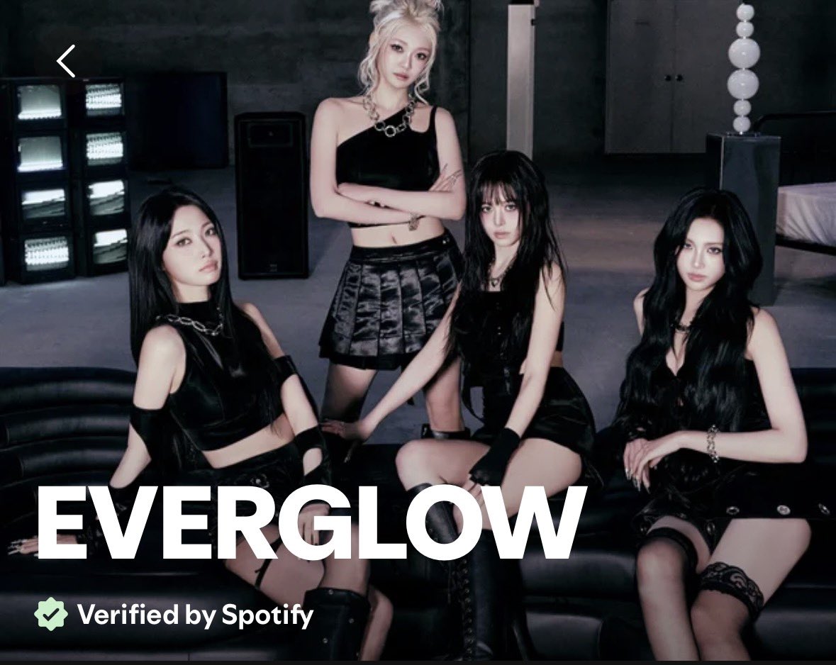 [#INFO] O Everglow agora é um artista verificado no Spotify! 

De acordo com o site do Spotify, para receber a verificação é necessário passar por avaliações de perfil, como:

   • Atividade e Relevância do Ouvinte 
O Spotify prioriza perfis que demonstram busca ativa e