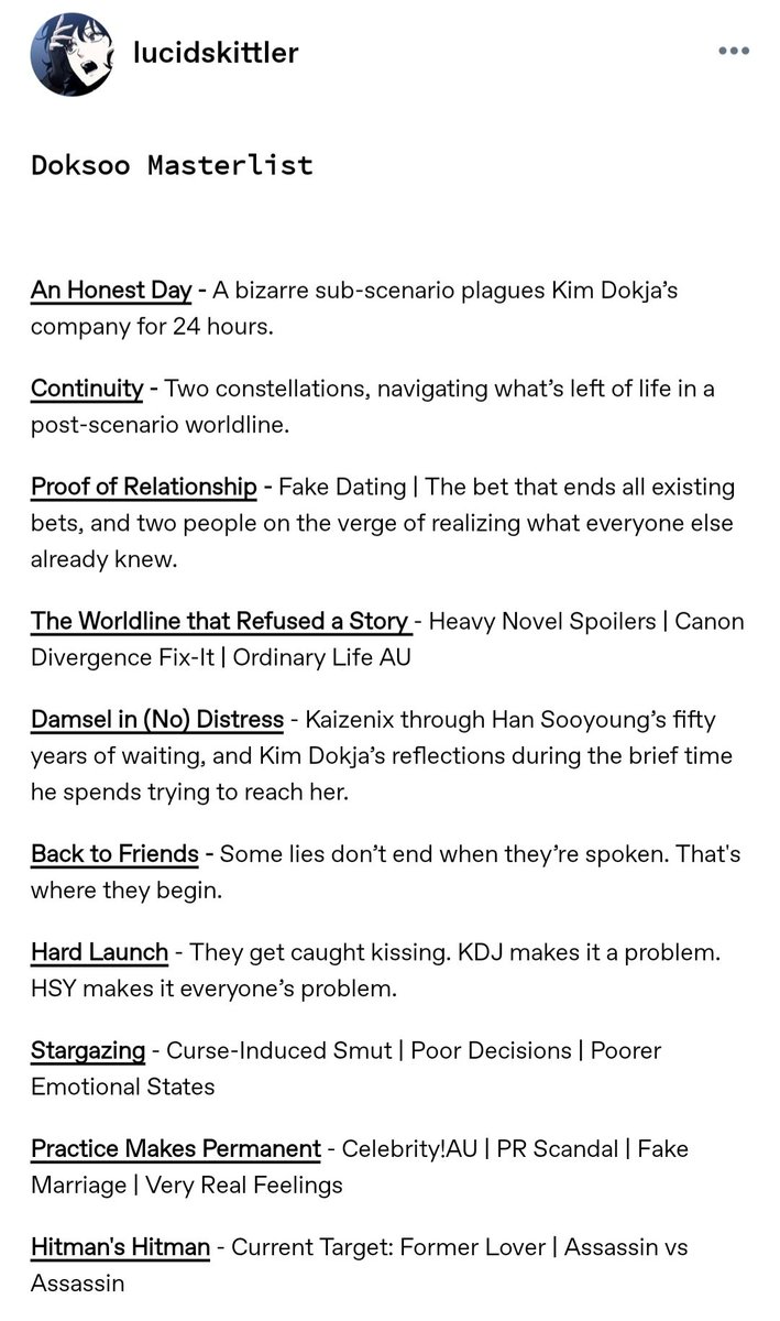 Lucidskittler1's tweet photo. https://t.co/Zt8IlbmCBU
#doksoo #kimdokja #hansooyoung #fanfic #selfplug https://t.co/mJ2alWUPio