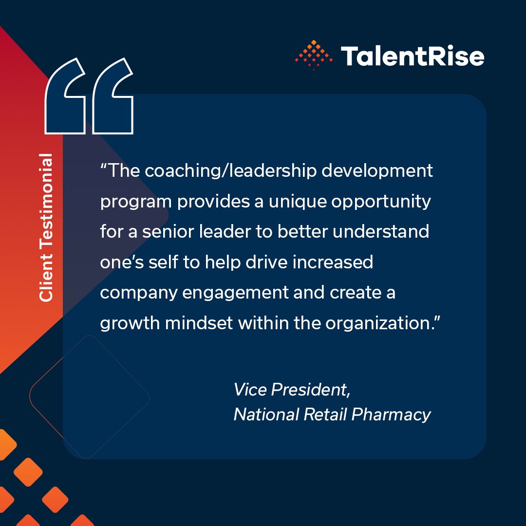 TalentRise's tweet photo. Great leaders never stop growing. TalentRise's coaching and leadership development program help senior leaders deepen self-awareness, inspire their teams, and build a culture of growth from the inside out.

Ready to elevate your leadership? Let's talk. 
https://t.co/PBMZtv35B2 https://t.co/tWFBL5Q6mb