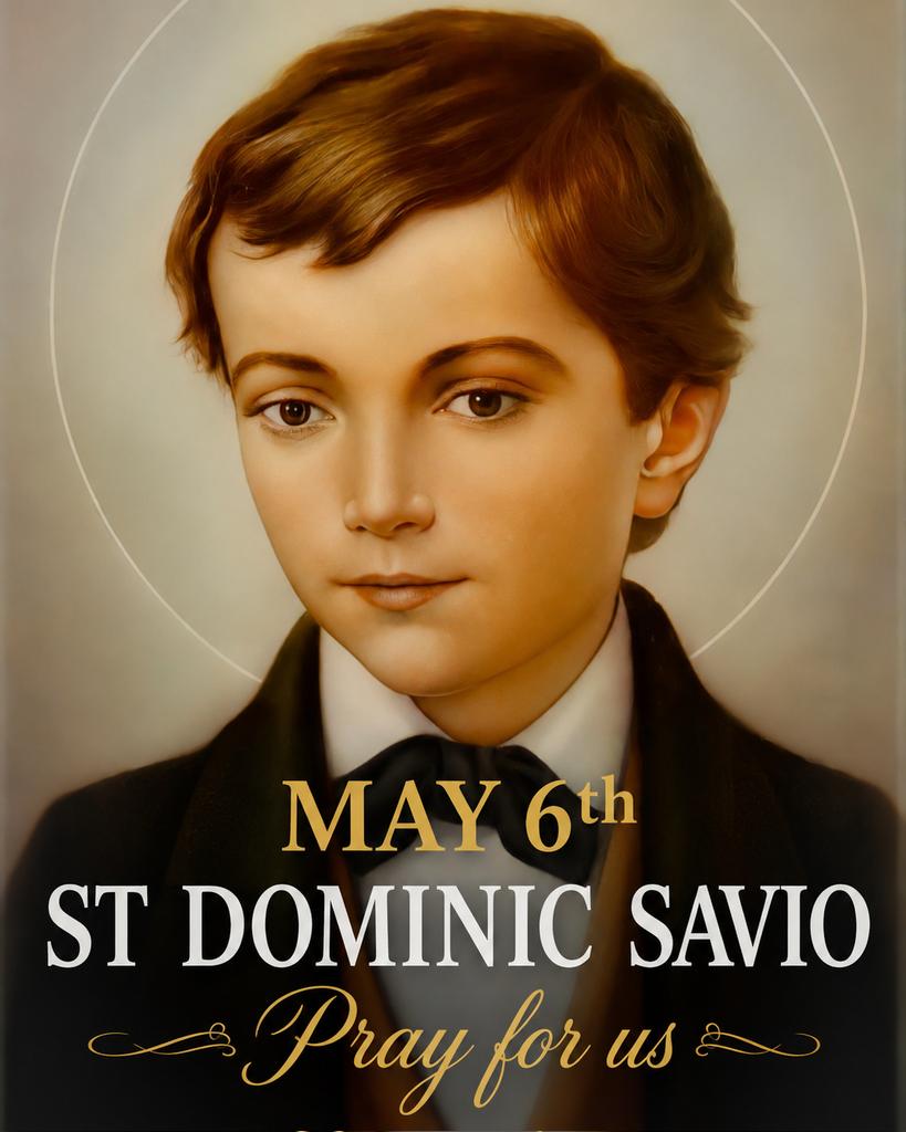 FriarMario's tweet photo. St. Dominic Savio (1842–1857) was a young Italian saint and student of St. John Bosco. Known for his deep faith, purity, and joy, he sought holiness in everyday life. He died at fourteen, leaving a lasting example of youthful sanctity and love for God. https://t.co/l6u8UBvcSU