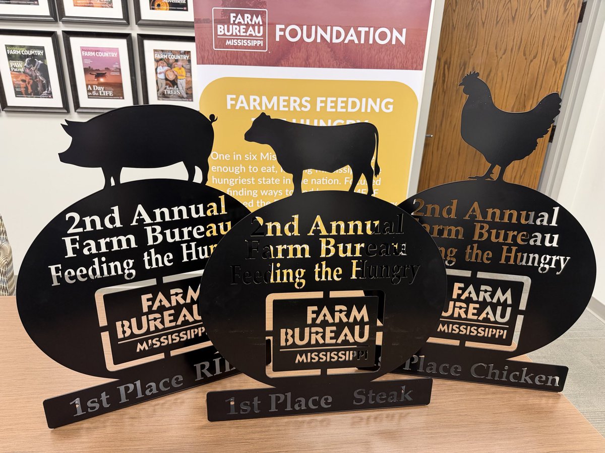 MSFarmBureau's tweet photo. The 2nd Annual Farmers Feeding the Hungry Cookoff benefiting @MSFoodNet will be lit 🔥 Thursday afternoon! Participants will be cooking for bragging rights and these! Even if you aren’t cooking, come help a great cause. https://t.co/8QmA5OzR4n