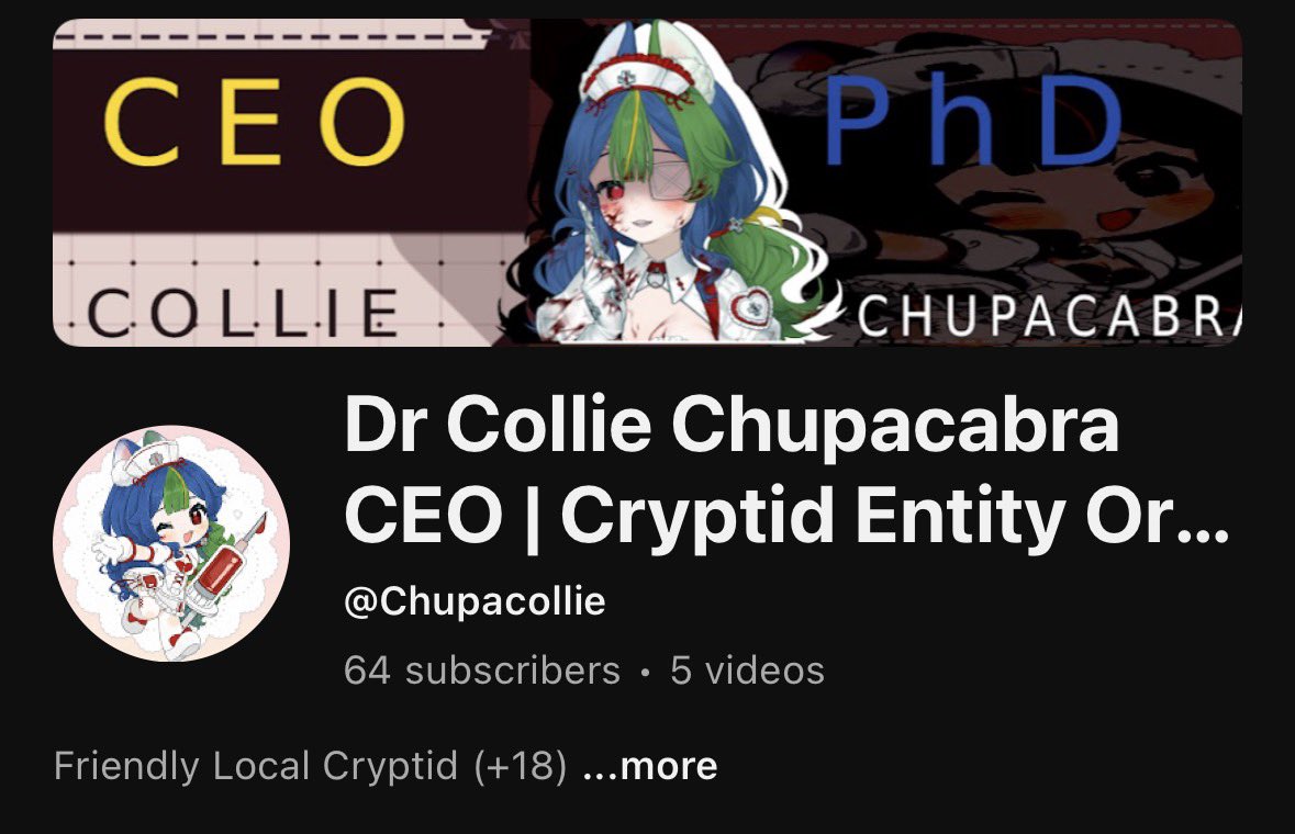 Dr Chupacollie CEO🍷Cryptid Entity Oracle🃏 tweet media